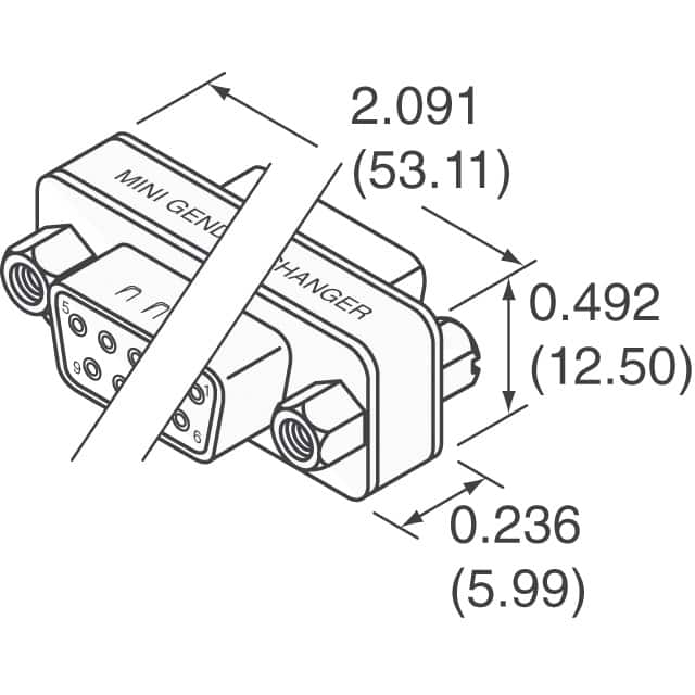 GCLP25F25F NorComp Inc.  D-Sub D-Shaped Connector Adapters